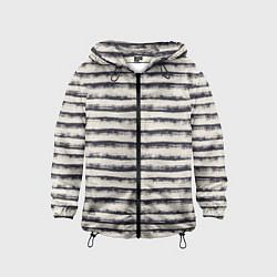 Ветровка с капюшоном детская Тёмные полосы на светлом, цвет: 3D-черный