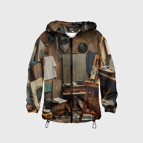 Детская ветровка Мастерская художника / 3D-Черный – фото 1