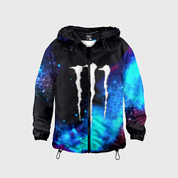 Ветровка с капюшоном детская Monster energy космос, цвет: 3D-черный