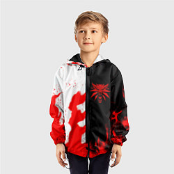 Ветровка с капюшоном детская Ведьмак огненный, цвет: 3D-черный — фото 2