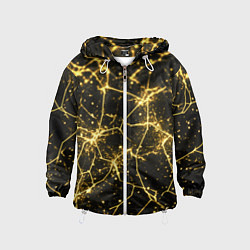 Детская ветровка Золотистые пути на черном