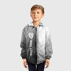 Ветровка с капюшоном детская West Ham - grey gradient по-вертикали, цвет: 3D-черный — фото 2