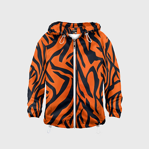 Детская ветровка Расцветка тигра / 3D-Белый – фото 1