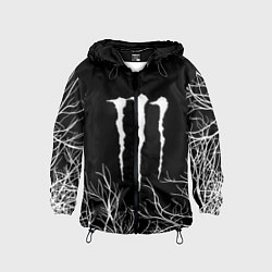 Ветровка с капюшоном детская Monster energy лес, цвет: 3D-черный
