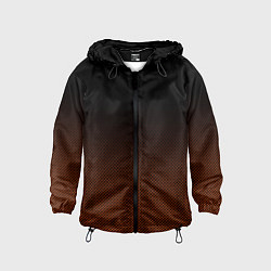 Детская ветровка Градиент тёмный чёрно-оранжевый