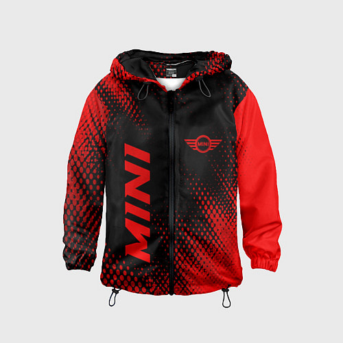 Детская ветровка Mini - red gradient вертикально / 3D-Черный – фото 1