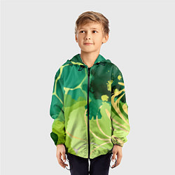 Ветровка с капюшоном детская Вдохновленный природой, цвет: 3D-черный — фото 2