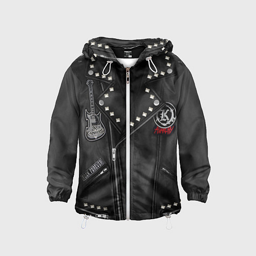 Детская ветровка Кукрыниксы косуха с нашивками / 3D-Белый – фото 1