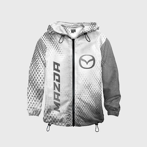 Детская ветровка Mazda - white gradient вертикально / 3D-Черный – фото 1