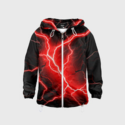 Ветровка с капюшоном детская Lightning, цвет: 3D-белый