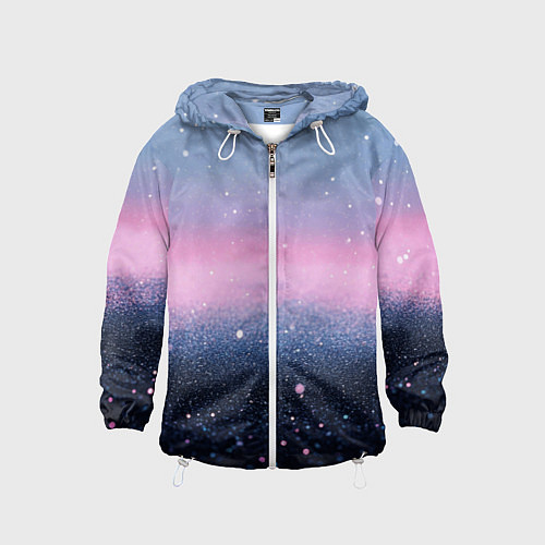 Детская ветровка Восход с блестками - текстура / 3D-Белый – фото 1