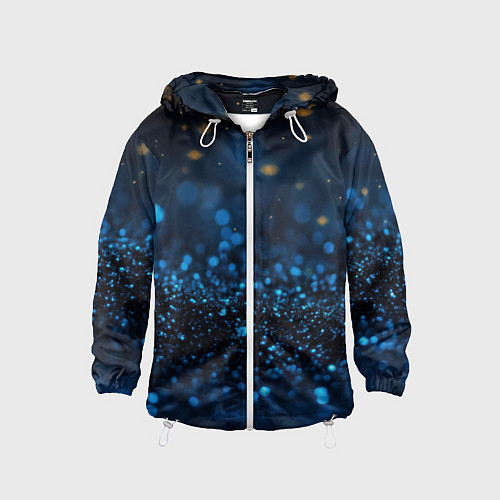 Детская ветровка Боке блестяшки на черном / 3D-Белый – фото 1
