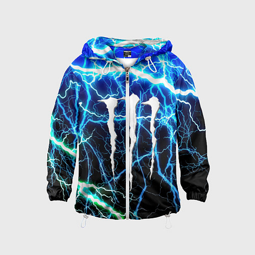 Детская ветровка Monster energy electro / 3D-Белый – фото 1