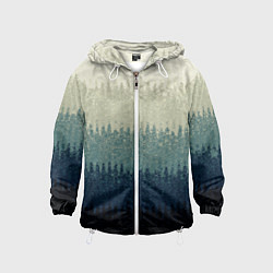 Детская ветровка Серо-синий градиент текстурированные полосы