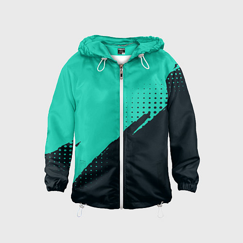 Детская ветровка Color black light blue / 3D-Белый – фото 1