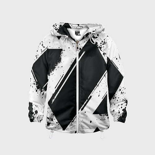 Детская ветровка Color black white / 3D-Белый – фото 1