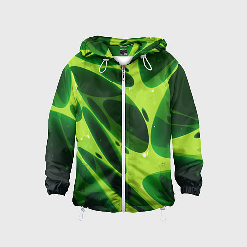 Детская ветровка Color green light green / 3D-Белый – фото 1