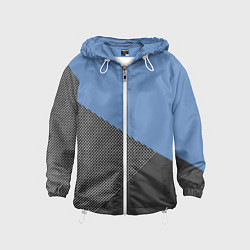 Детская ветровка Сине-серый геометричный