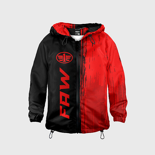 Детская ветровка FAW - red gradient по-вертикали / 3D-Черный – фото 1