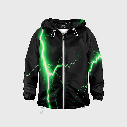 Детская ветровка Lightning green / 3D-Белый – фото 1