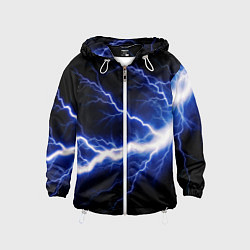 Ветровка с капюшоном детская Lightning blue, цвет: 3D-белый