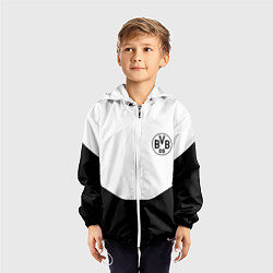 Ветровка с капюшоном детская Borussia geometry, цвет: 3D-белый — фото 2