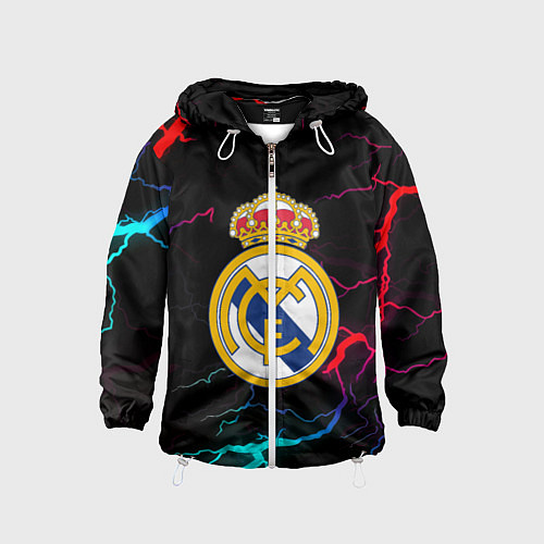 Детская ветровка Real Madrid neon storm / 3D-Белый – фото 1