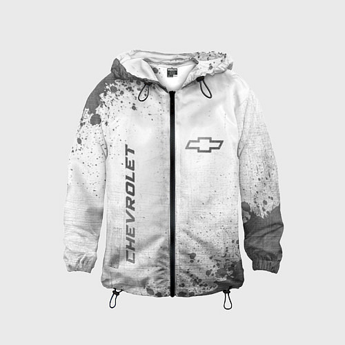 Детская ветровка Chevrolet - white gradient вертикально / 3D-Черный – фото 1