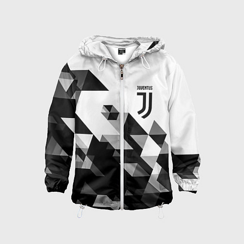 Детская ветровка Juventus geometry black / 3D-Белый – фото 1