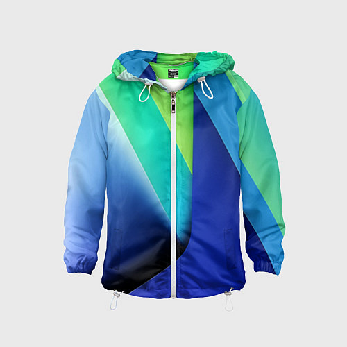 Детская ветровка Color blue green / 3D-Белый – фото 1