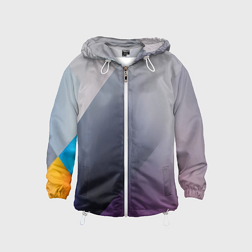 Детская ветровка Color grey with stripes / 3D-Белый – фото 1