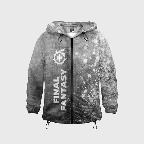 Детская ветровка Final Fantasy - grey gradient по-вертикали / 3D-Черный – фото 1
