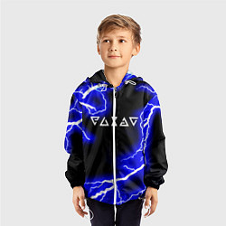 Ветровка с капюшоном детская Ведьмак молнии, цвет: 3D-белый — фото 2