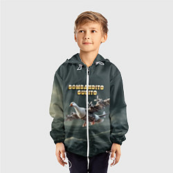 Ветровка с капюшоном детская Bombandito Gusito мем, цвет: 3D-белый — фото 2