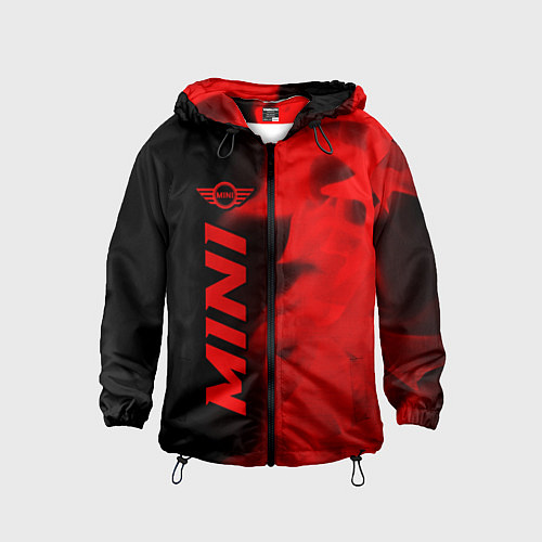 Детская ветровка Mini - red gradient по-вертикали / 3D-Черный – фото 1