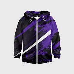 Детская ветровка Color black purple line