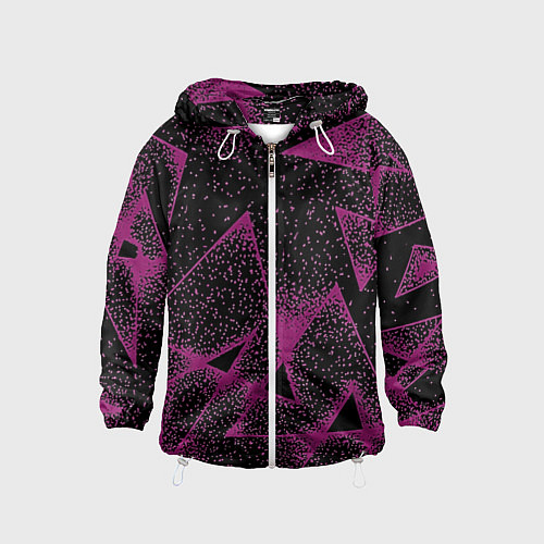 Детская ветровка The triangle is pink / 3D-Белый – фото 1