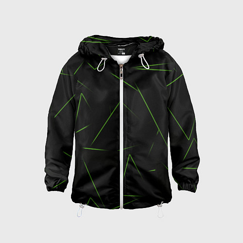 Детская ветровка Color green line / 3D-Белый – фото 1