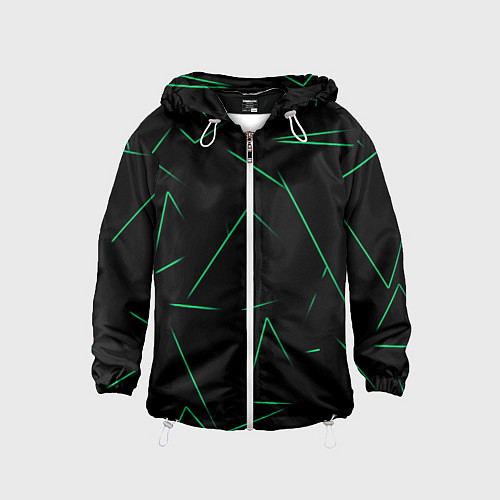 Детская ветровка Color light green line / 3D-Белый – фото 1