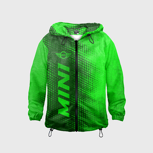 Детская ветровка Mini - green gradient по-вертикали / 3D-Черный – фото 1