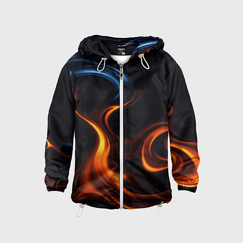 Детская ветровка The color is fire orange / 3D-Белый – фото 1