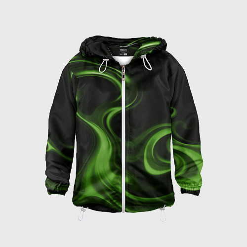Детская ветровка Green black / 3D-Белый – фото 1