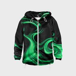 Ветровка с капюшоном детская Color green smoke, цвет: 3D-белый