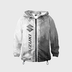 Ветровка с капюшоном детская Suzuki - white gradient по-вертикали, цвет: 3D-черный