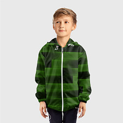 Ветровка с капюшоном детская The color is green brick, цвет: 3D-белый — фото 2