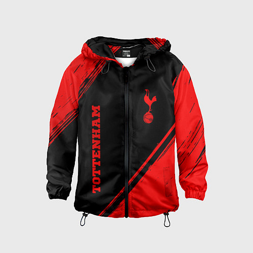 Детская ветровка Tottenham - red gradient вертикально / 3D-Черный – фото 1