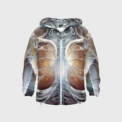 Детская ветровка Рентген и скелет / 3D-Белый – фото 1