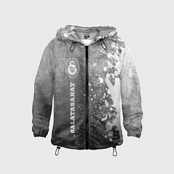 Ветровка с капюшоном детская Galatasaray - grey gradient по-вертикали, цвет: 3D-черный