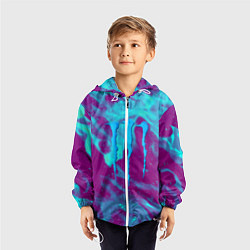 Ветровка с капюшоном детская Monster energy неон, цвет: 3D-белый — фото 2