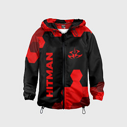 Детская ветровка Hitman - red gradient вертикально